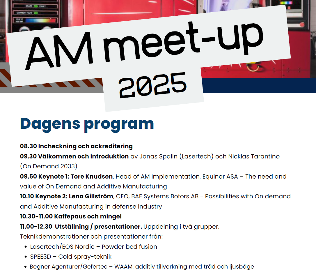 Program am meet-up 17 september i karlskoga